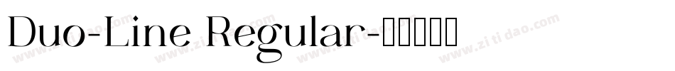 Duo-Line Regular字体转换